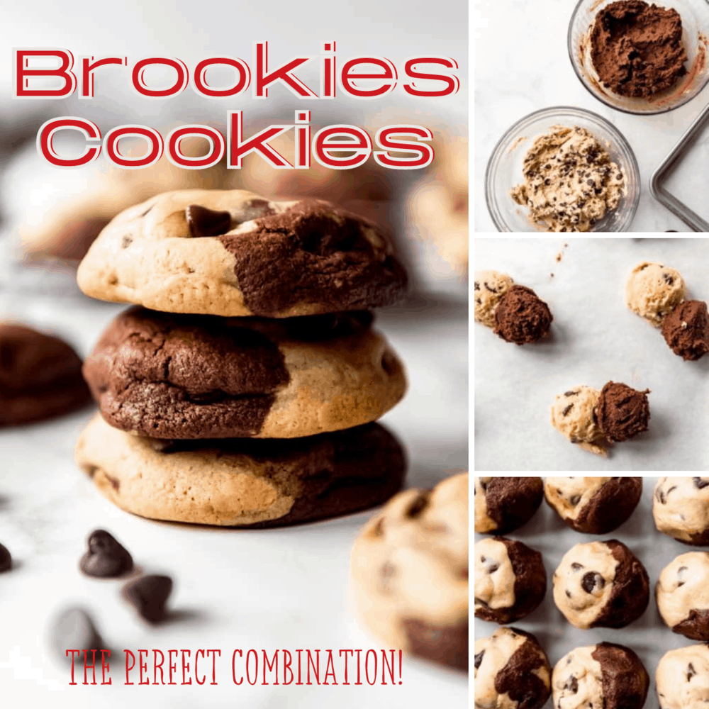 A collage of how to make cookies. 