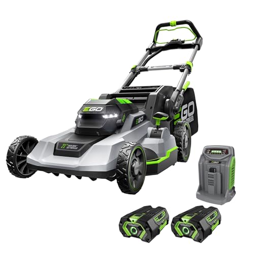Ego Power+ Electric Lawn Mower, Self-Propelled Cordless With Touch Drive, Includes (2) 56v 4.0ah Batteries and Rapid Charger – Lm2122sp-2