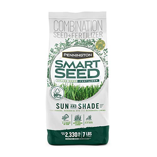 Pennington Smart Sun and Shade Grass Seed Mix North, Includes Kentucky Bluegrass, Tall Fescues, and Perennial Rye Grass Seeds for Lawn, 4/7 Lb