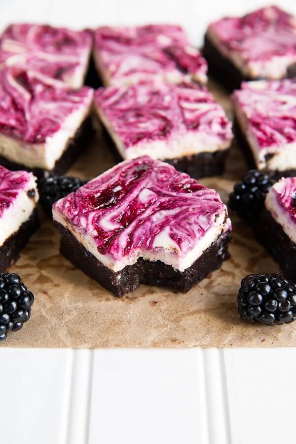 Blackberry cheesecake brownies that will have everyone begging for seconds
