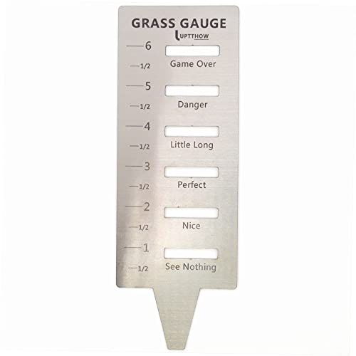 Uptthow Grass Gauge Gardening Weeding Ultimate Lawn Tool Yard Landscaping Plant Growth Height Measurement Stainless Steel Ruler Gift for Lawn Enthusiast, Dad and Friends