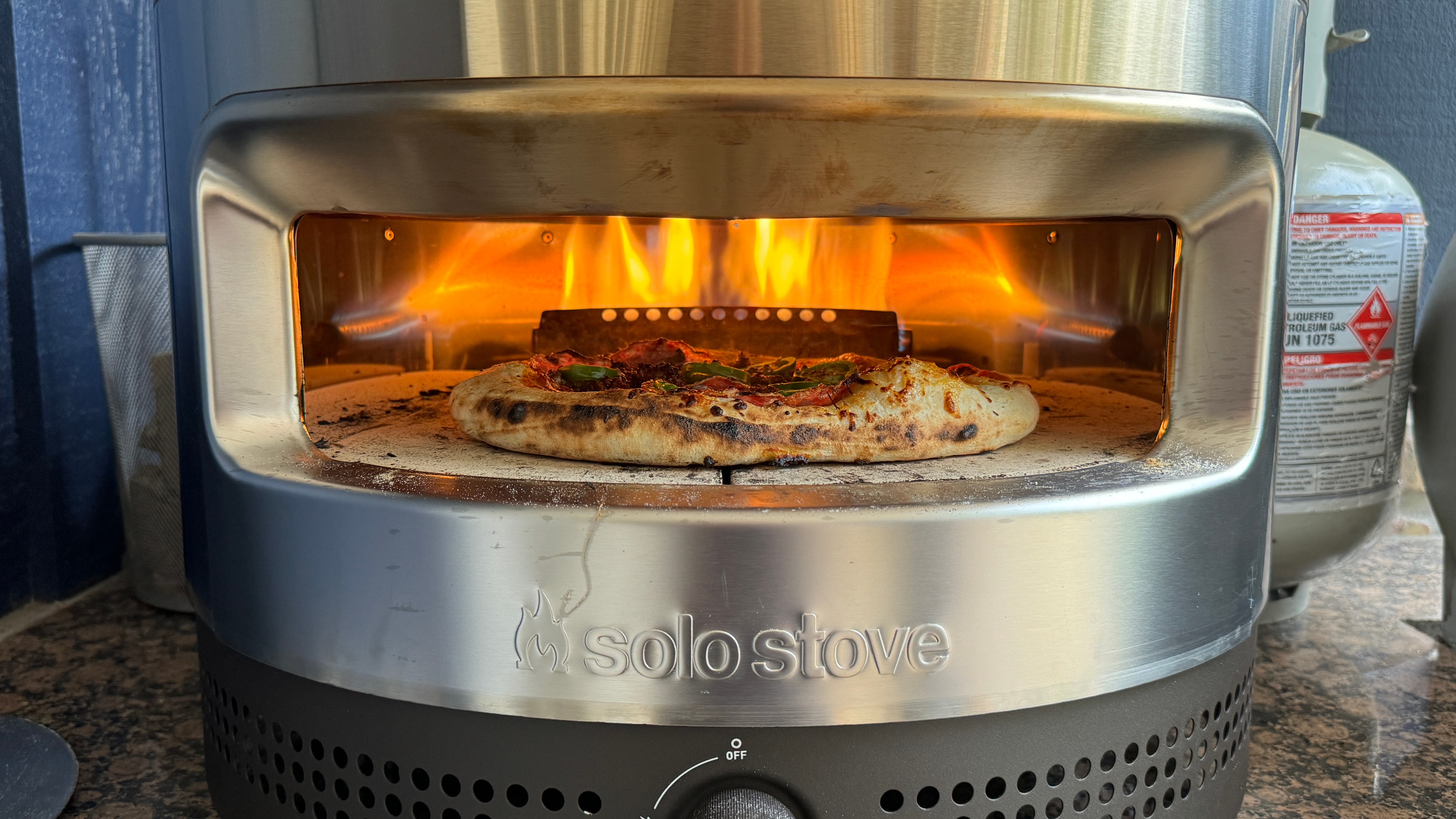 Solo Stove cooking a pizza