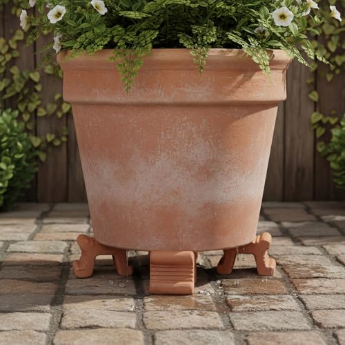 Lemonroad 6 Set Terra Cotta Cement Pot Feet for Outdoor Planters, 1.6