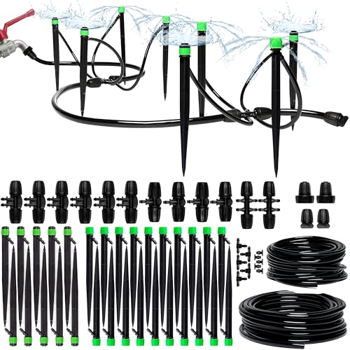 Carpathen Drip Irrigation System Kit - Complete Premium Garden Watering System With Adjustable Sprinkler Emitters, 5/16