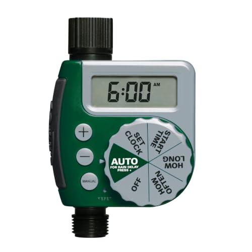 Orbit Programmable Digital Hose Watering Timer - 1 Outlet - Battery Powered - With Lcd Screen - Built-In Rain Delay - Water-Resistant - 62061