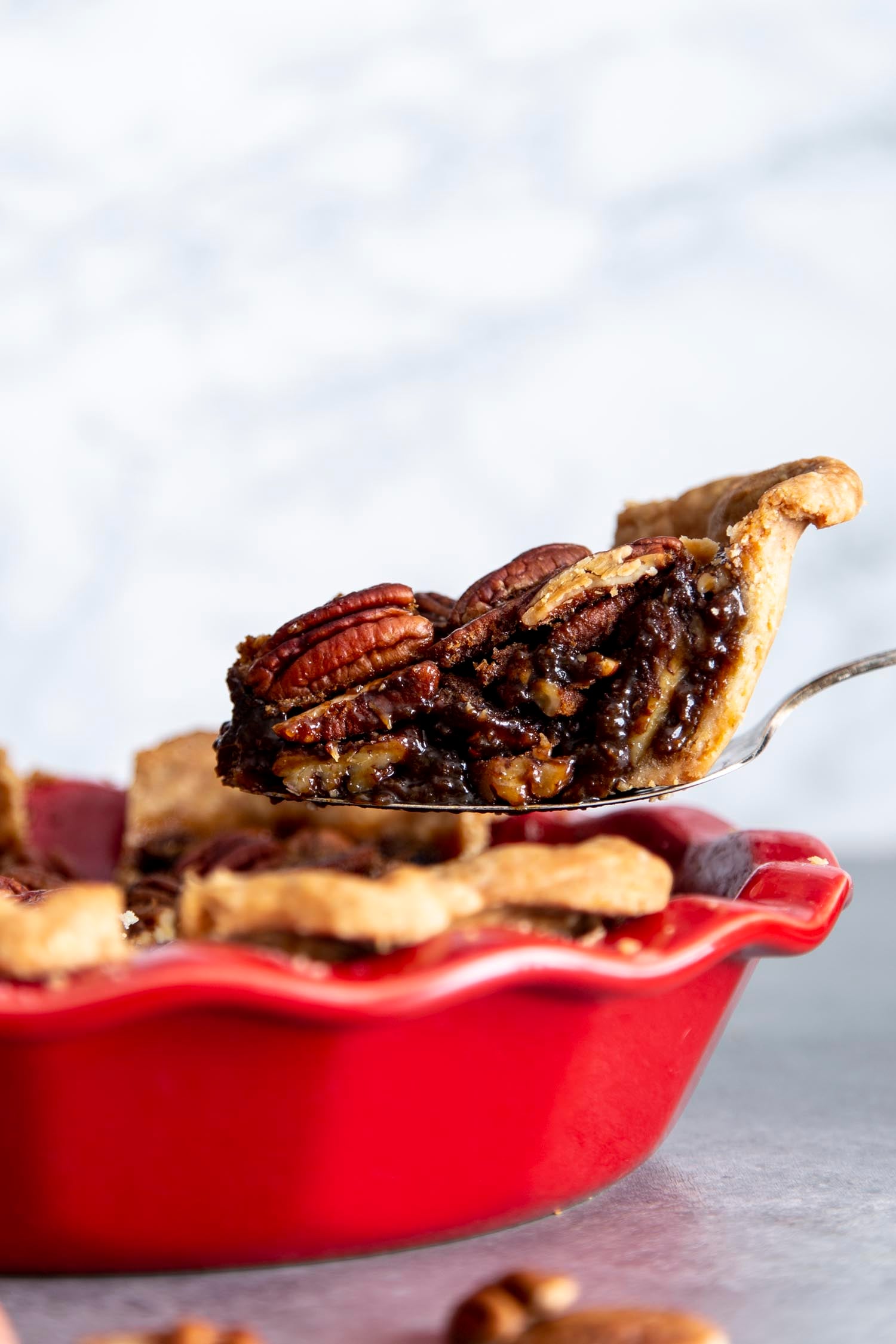 Rich, sweet decadent Pecan pie.