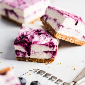 no bake blueberry lime cheescake bars