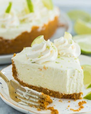 slice of no bake key lime cheesecake slice of no bake key lime cheesecake